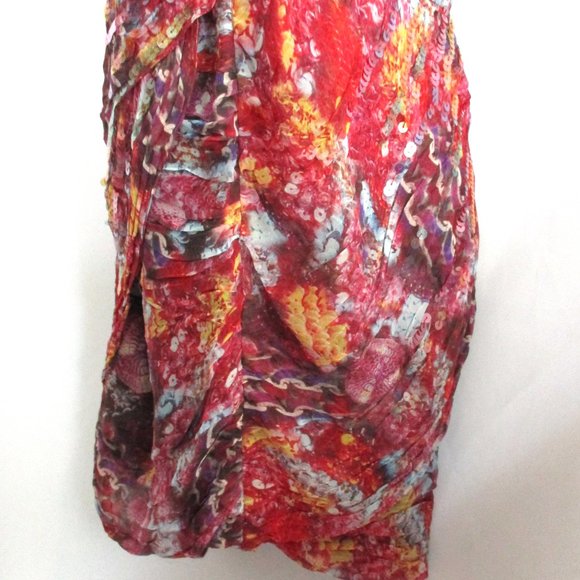 DIANE VON FURSTENBERG SILK Floral Sequin Dress - Picture 5 of 5